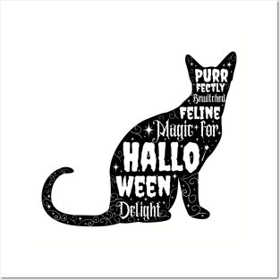 Black Cat - Funny Halloween Quote Posters and Art